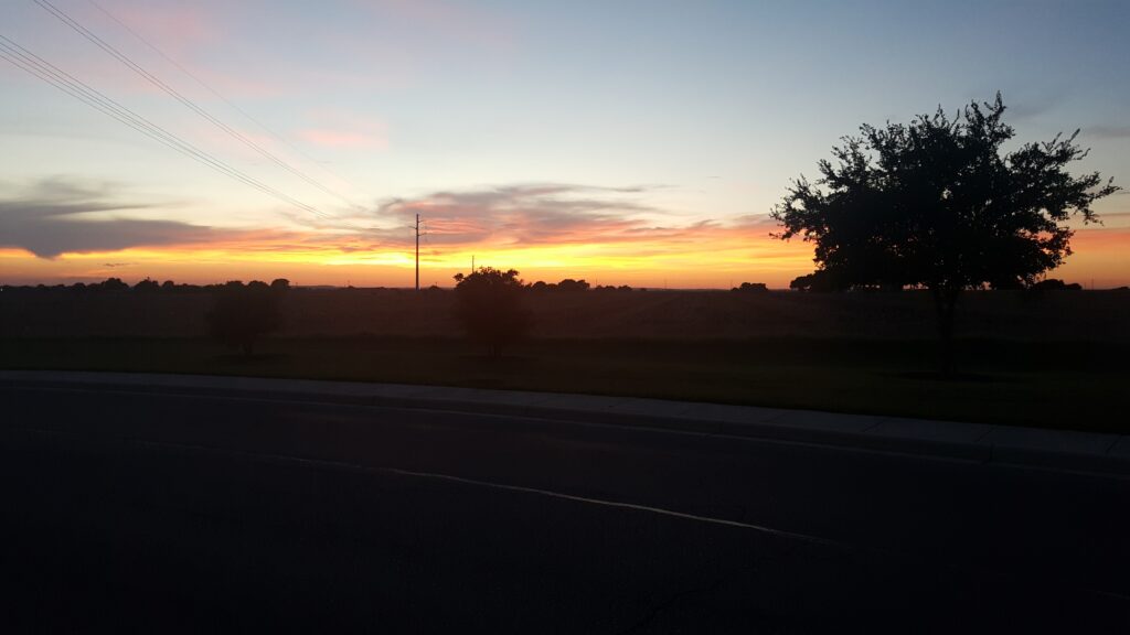 beautiful sunset in new braunfels