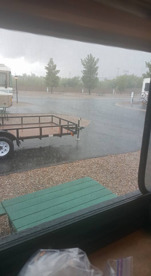 we didn't fit in the rv spot so had to unhook the trailers