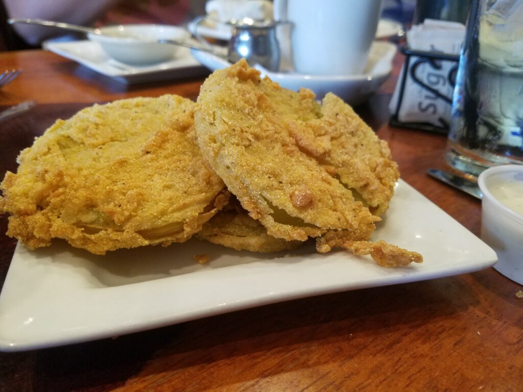 fried green tomatoes at buttermilk cafe