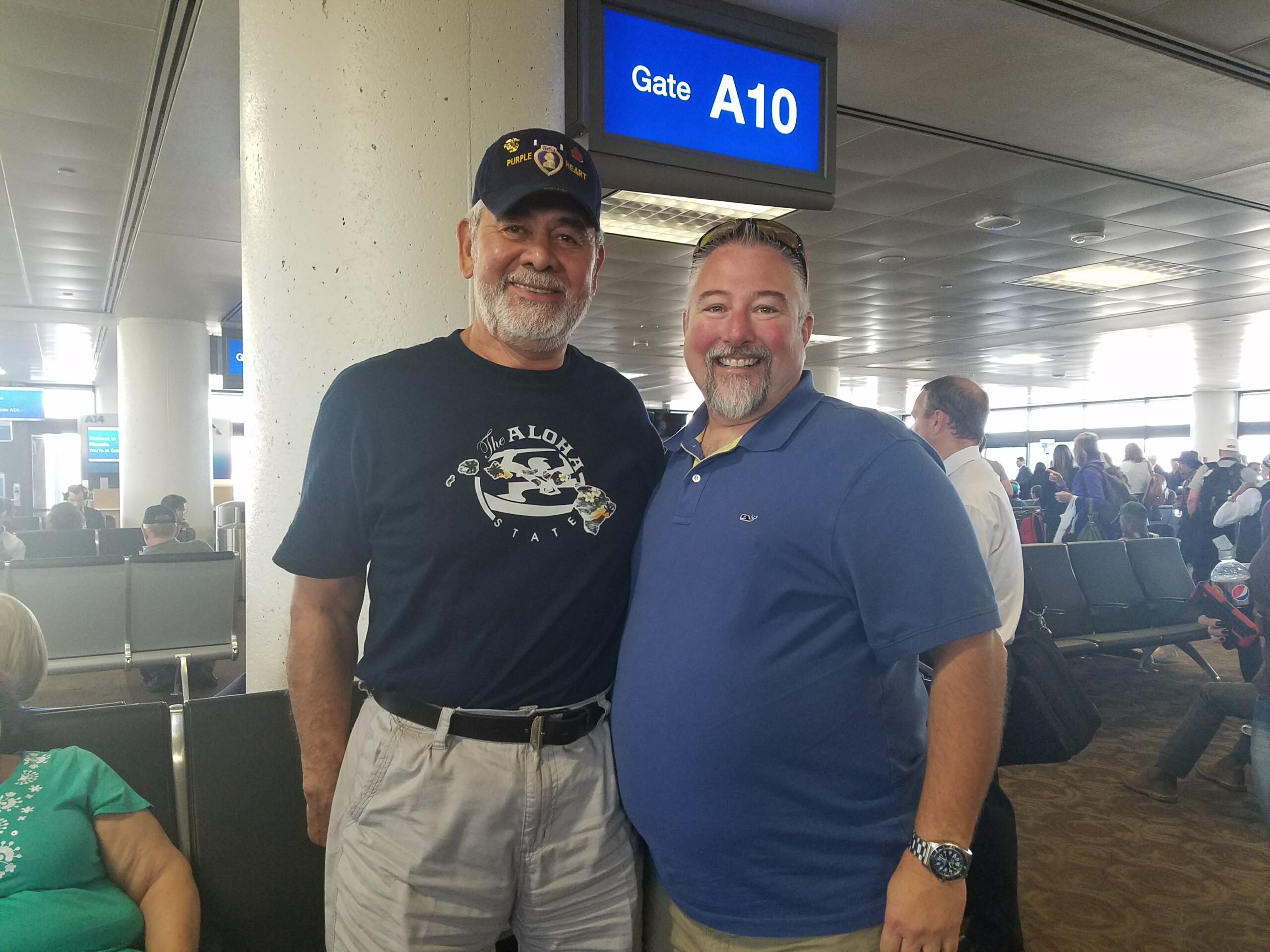 Tracey and Vietnam vet in phx airport