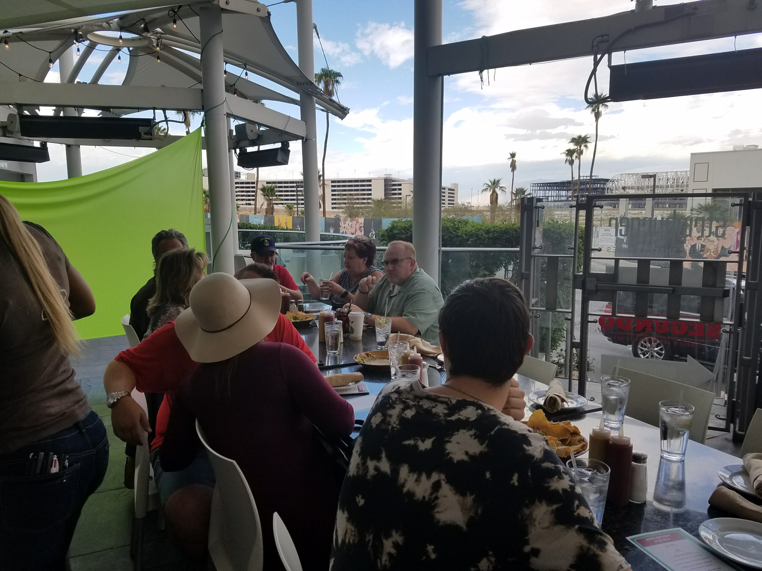 part of the gang at strip burger