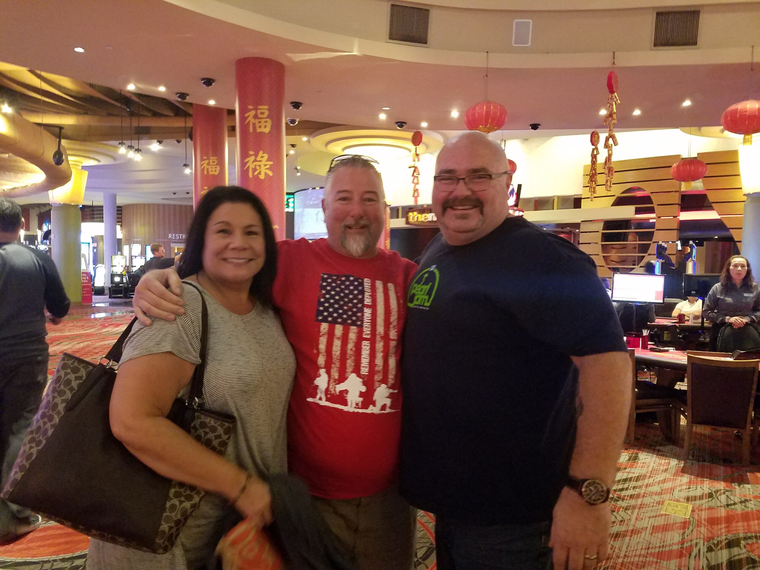The Dodds arrive at the Palms