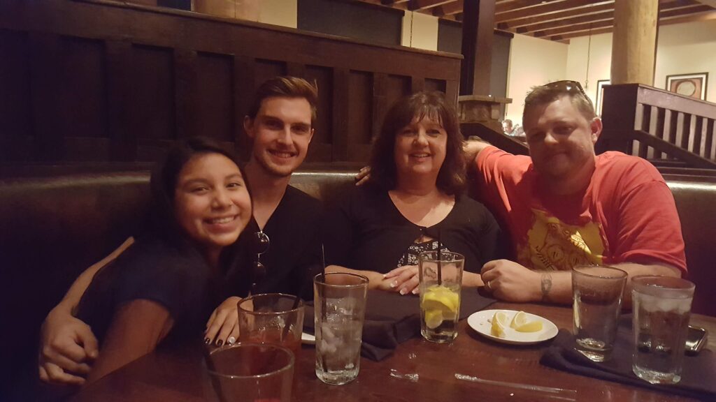 Donna and the kids at Firebirds