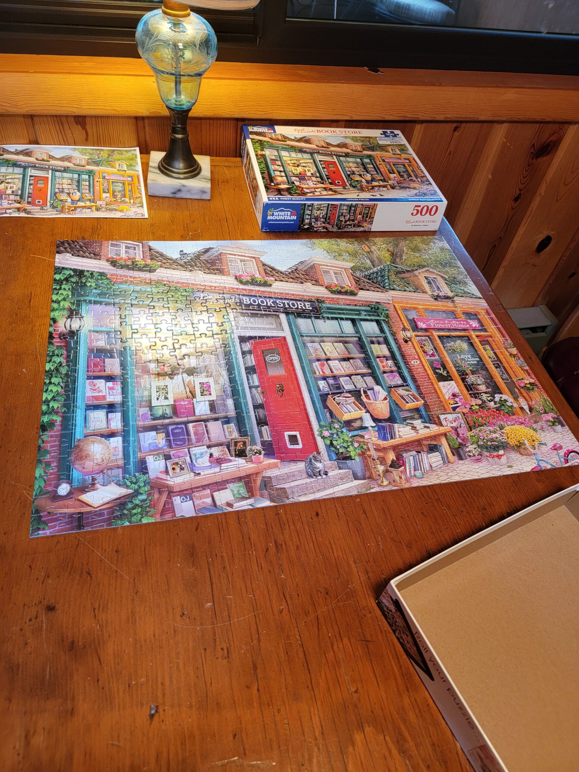 bookstore puzzle at the cabin