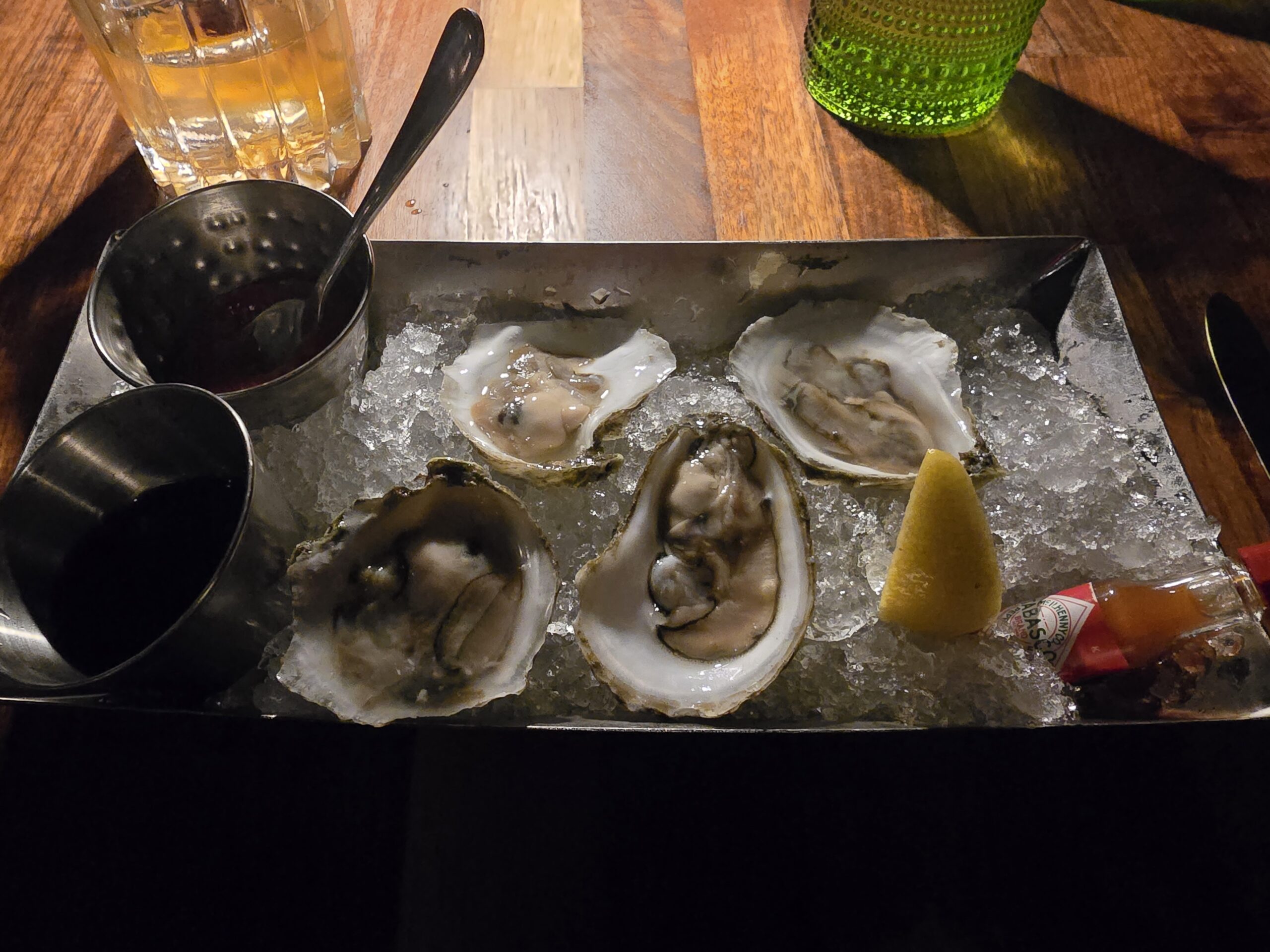 raw oysters at the Americano